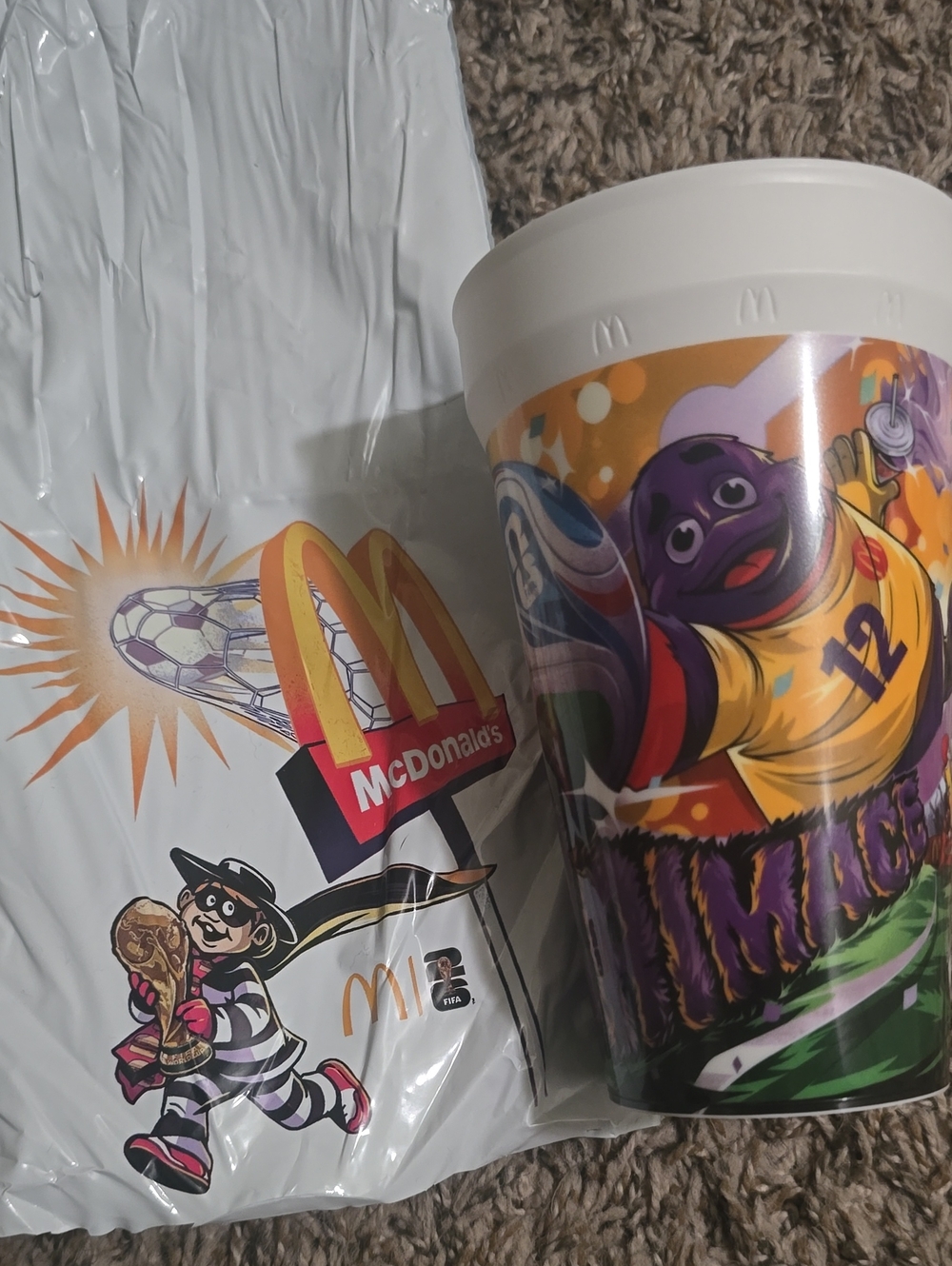 McDonald's Grimace FIFA 2026 World Cup Collector Soccer Purple Character New